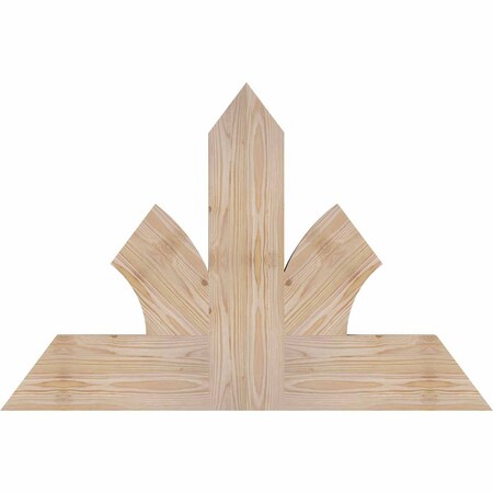 Ekena Millwork Richland Smooth Timber Gable Bracket, Douglas Fir, 36"W x 24"H x 1 1/2"D x 5 1/2"F, 16/12 Pitch GBW036X24X0206RIC00SDF